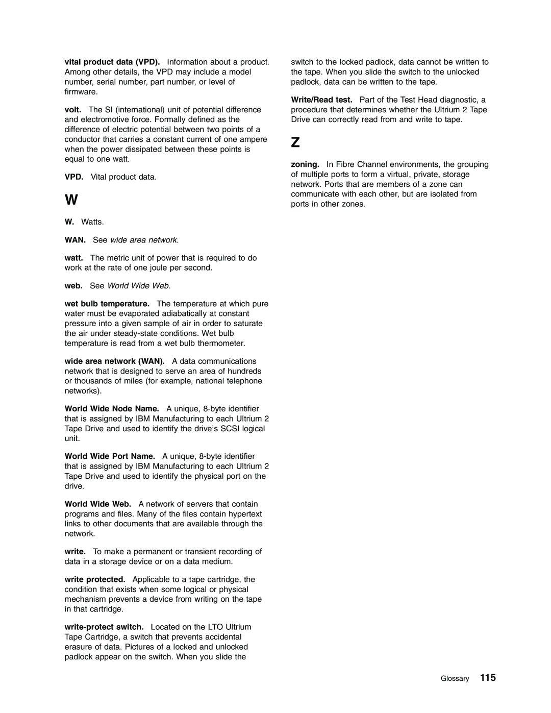 IBM Partner Pavilion T400F manual WAN. See wide area network 