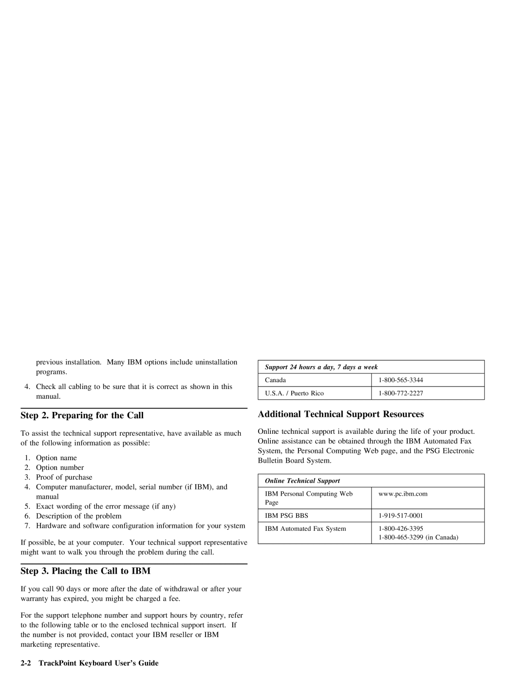 IBM Partner Pavilion TrackPoint manual Step, Support 