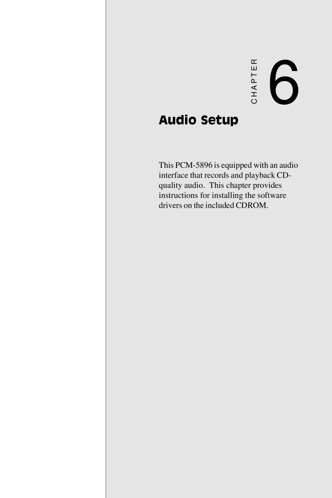 IBM PCM-5896 manual Audio Setup 