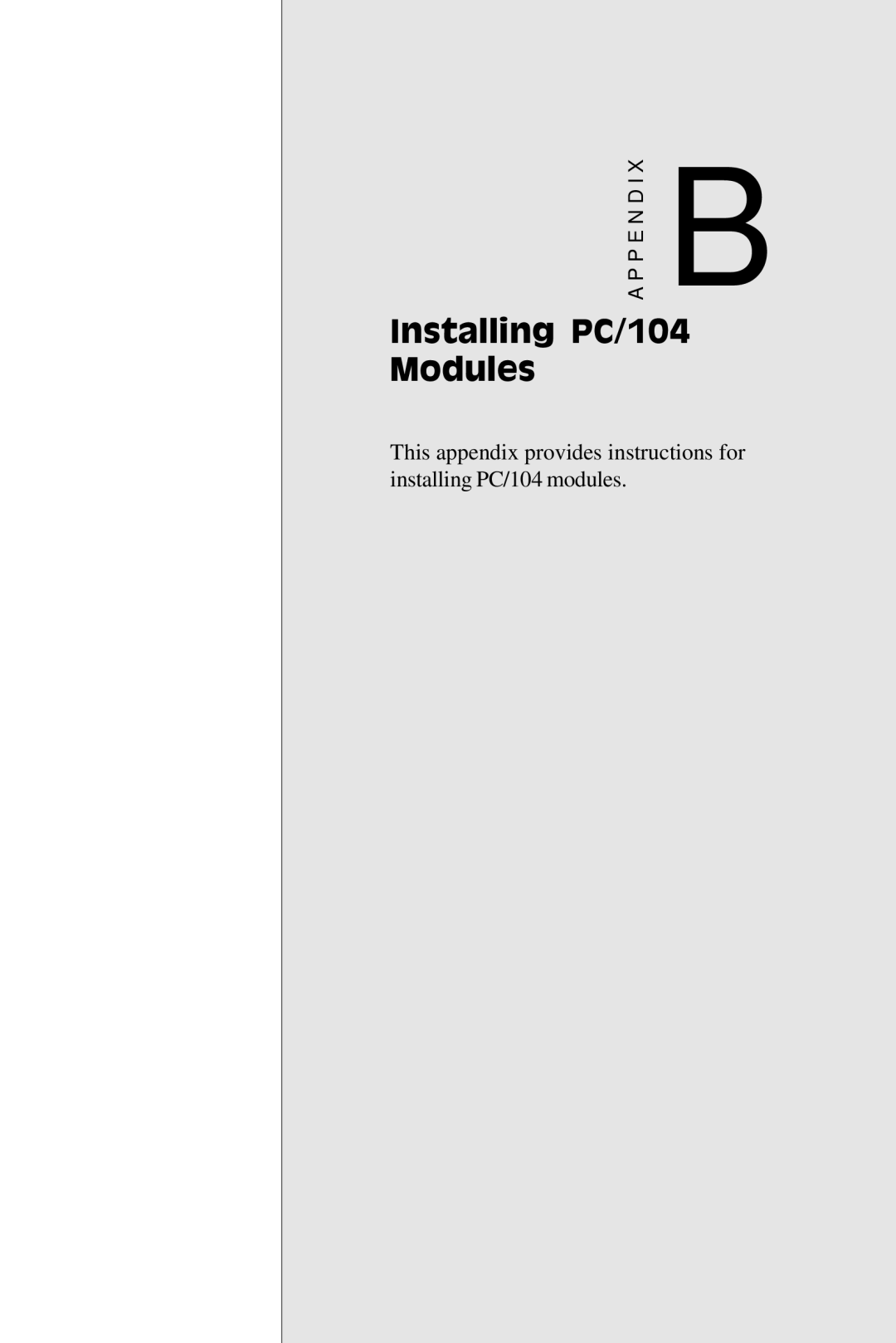 IBM PCM-5896 manual Installing PC/104 Modules 