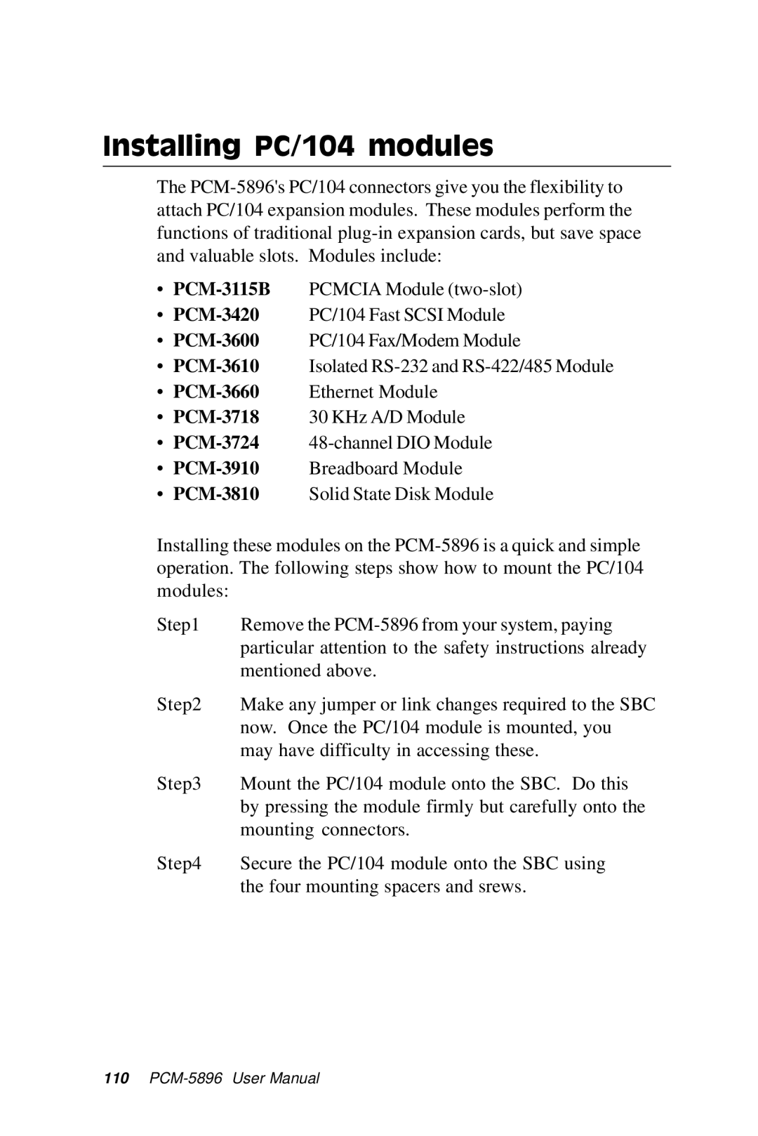 IBM PCM-5896 manual PCM-3660 