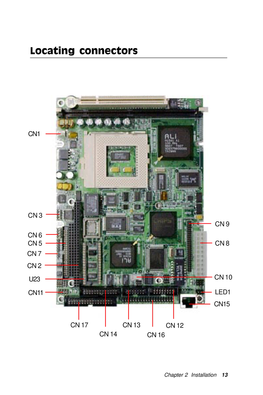 IBM PCM-5896 manual Locating connectors 