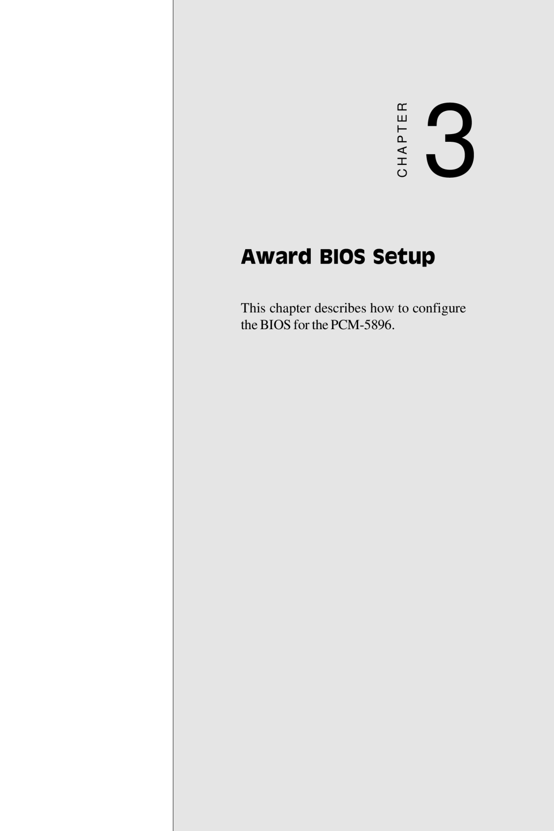 IBM PCM-5896 manual Award Bios Setup 