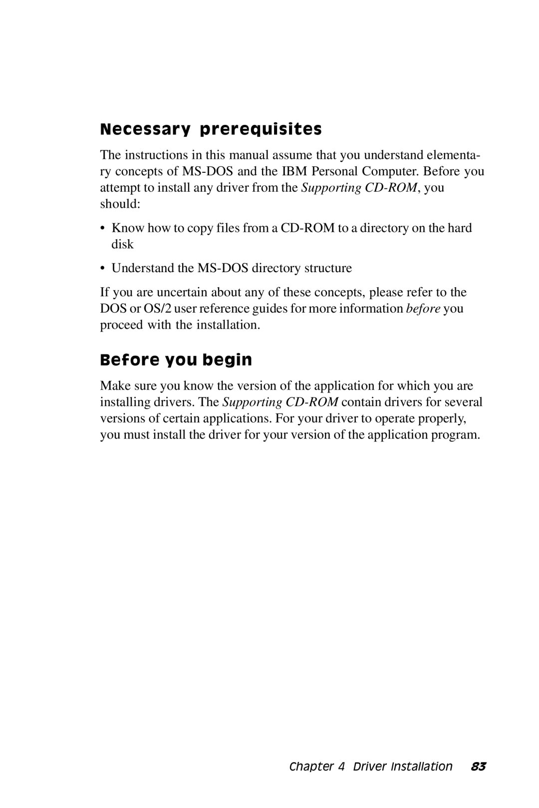 IBM PCM-5896 manual Necessary prerequisites, Before you begin 