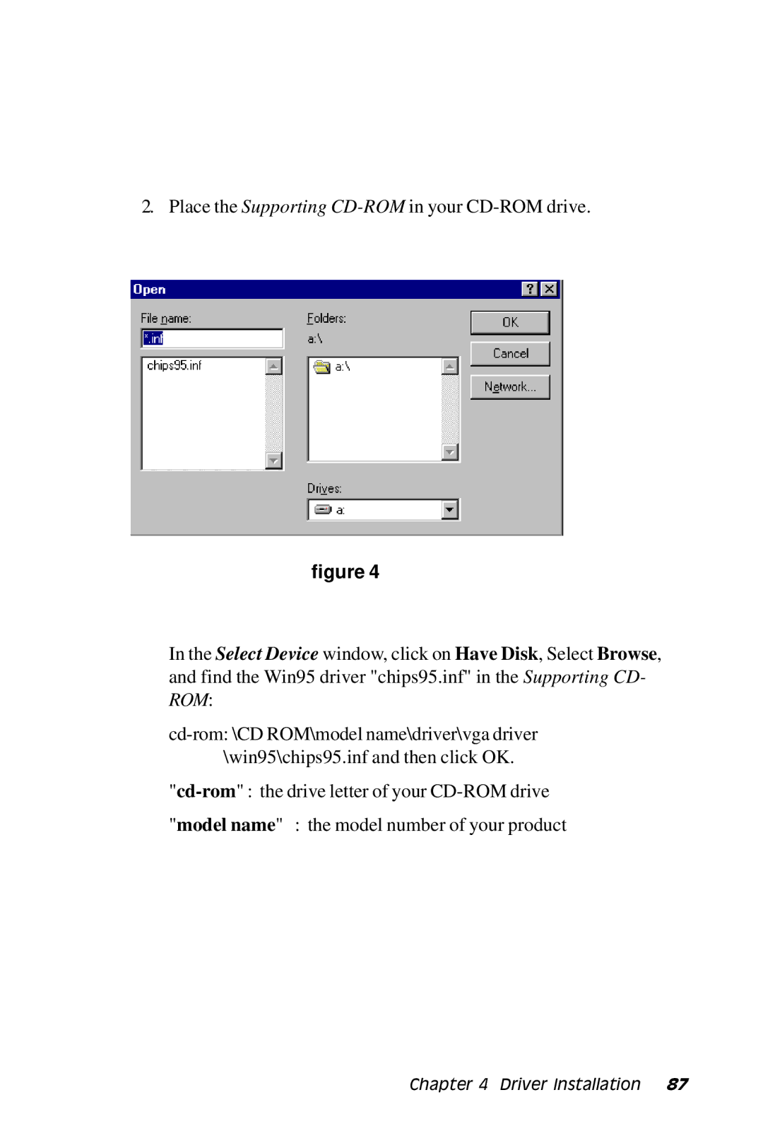 IBM PCM-5896 manual Driver Installation 