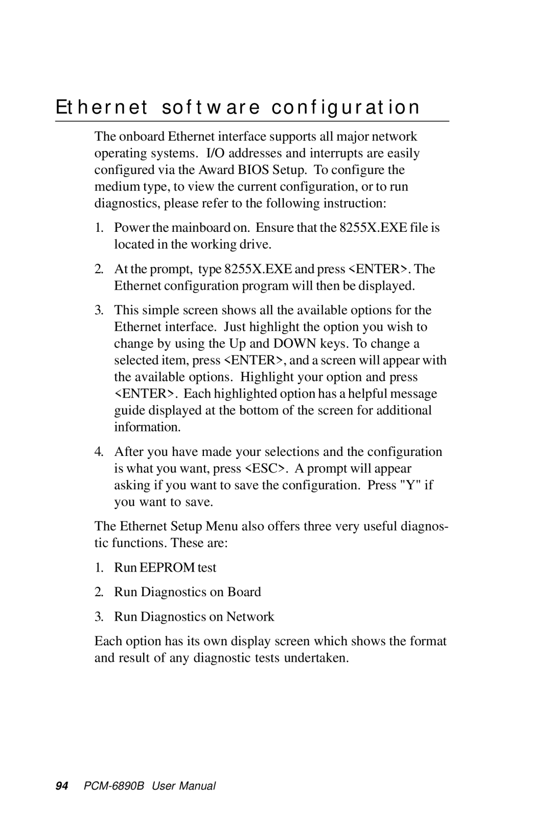 IBM PCM-6890B, All-in-One FC/Socket 370 Celeron manual Ethernet software configuration 