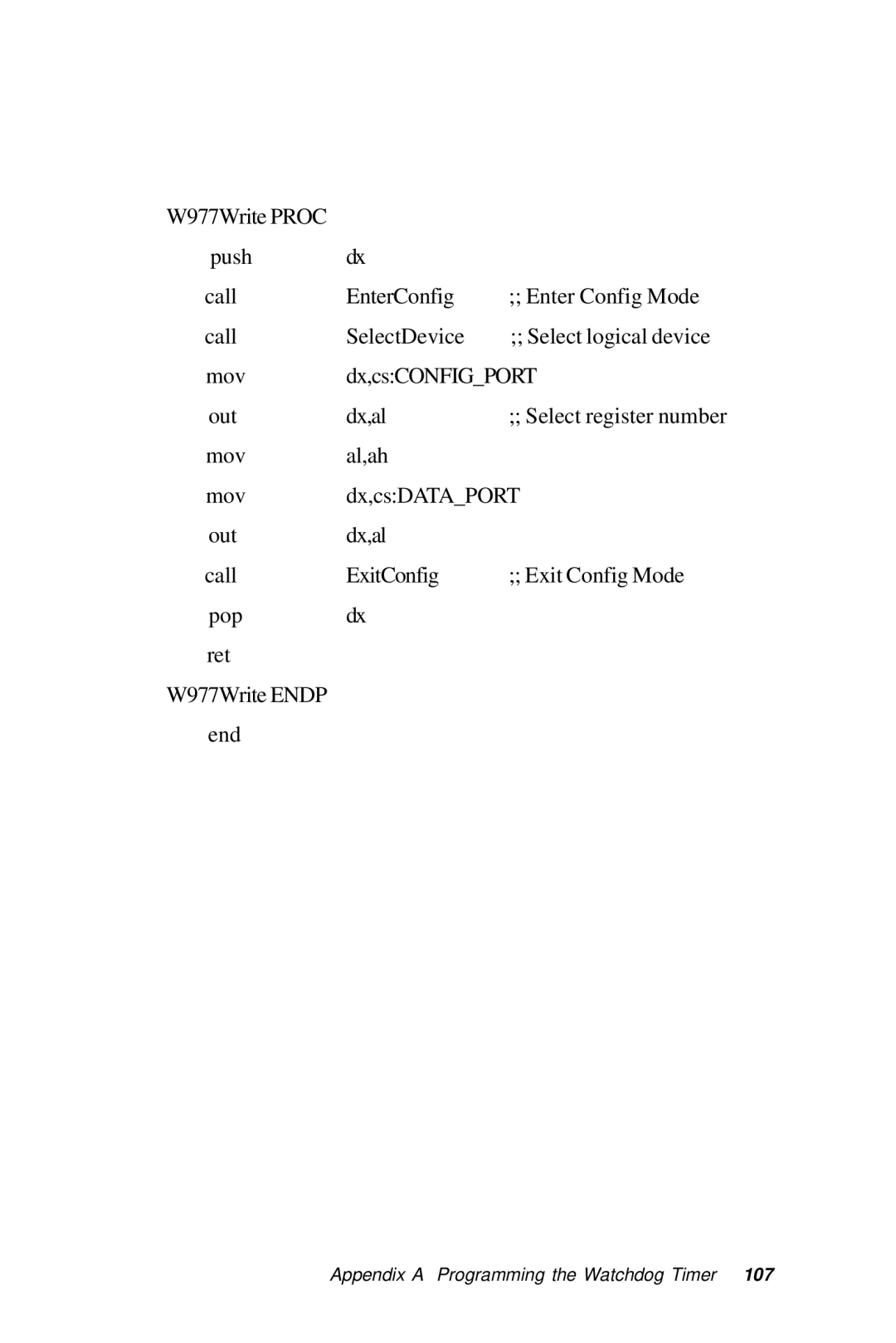 IBM All-in-One FC/Socket 370 Celeron, PCM-6890B manual Appendix a Programming the Watchdog Timer 