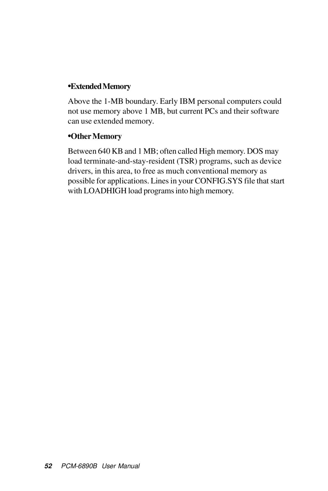 IBM PCM-6890B, All-in-One FC/Socket 370 Celeron manual Extended Memory 