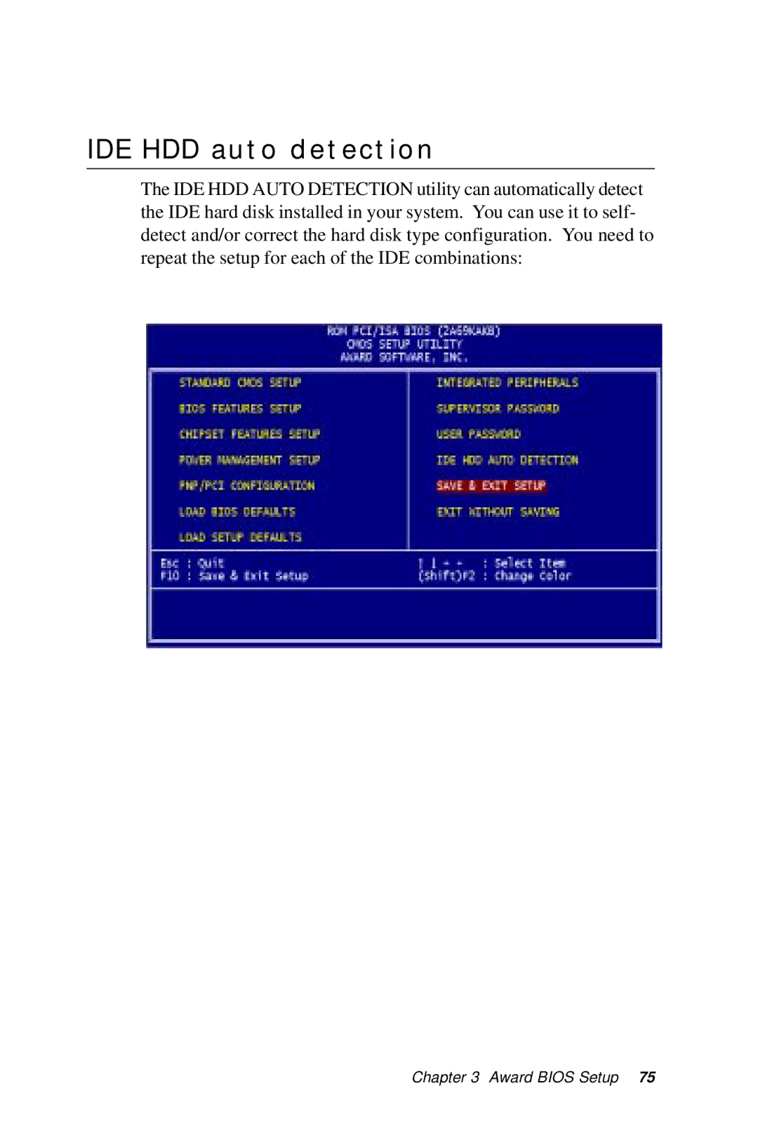 IBM All-in-One FC/Socket 370 Celeron, PCM-6890B manual IDE HDD auto detection 