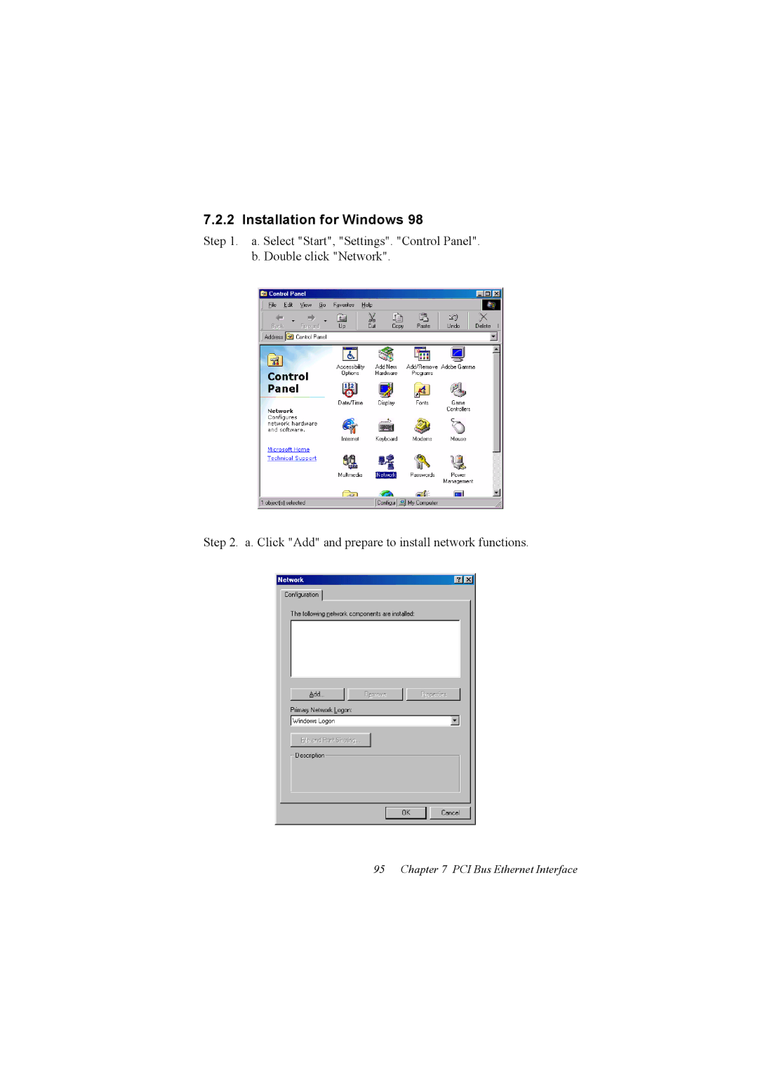 IBM 100/10, PCM-9575 user manual Installation for Windows 