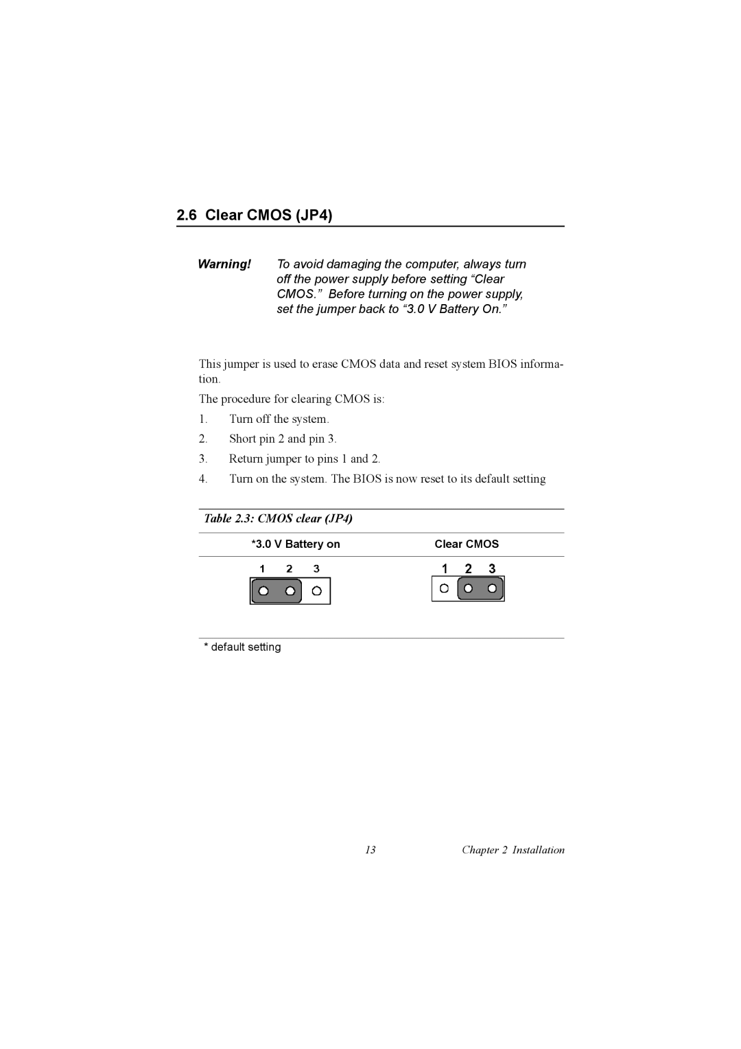 IBM 100/10, PCM-9575 user manual Clear Cmos JP4, Battery on Clear Cmos 