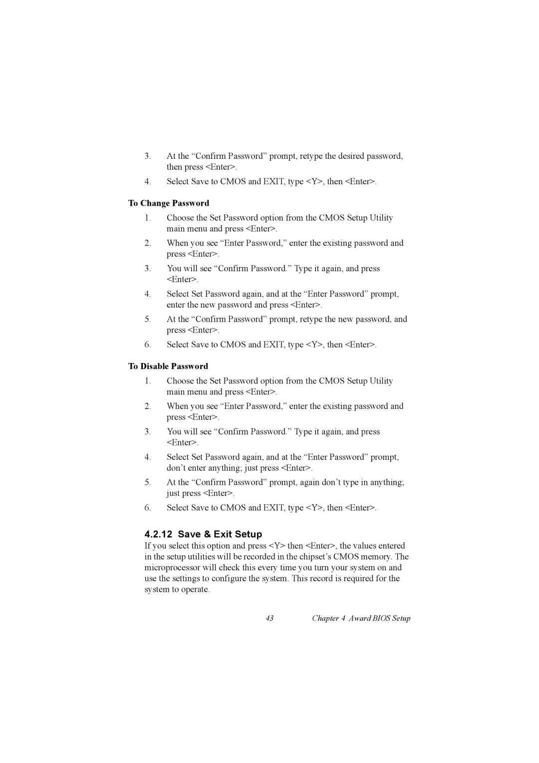 IBM 100/10, PCM-9575 user manual Save & Exit Setup, To Change Password 