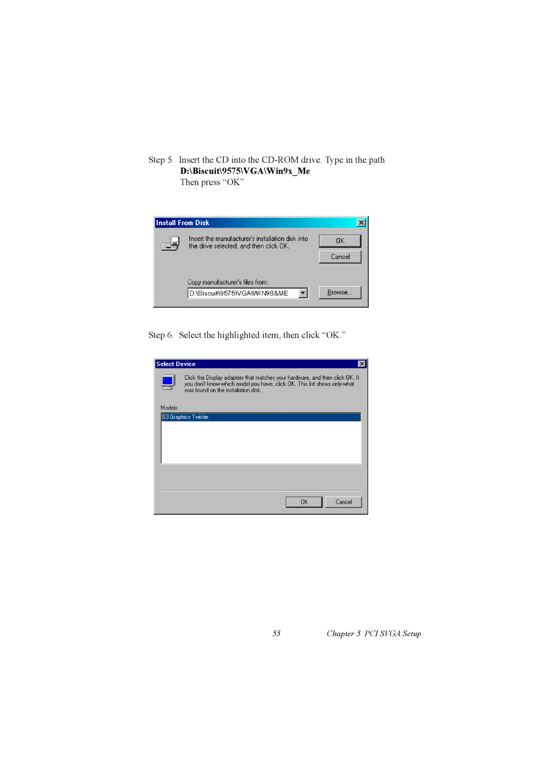 IBM 100/10, PCM-9575 user manual Insert the CD into the CD-ROM drive. Type in the path 