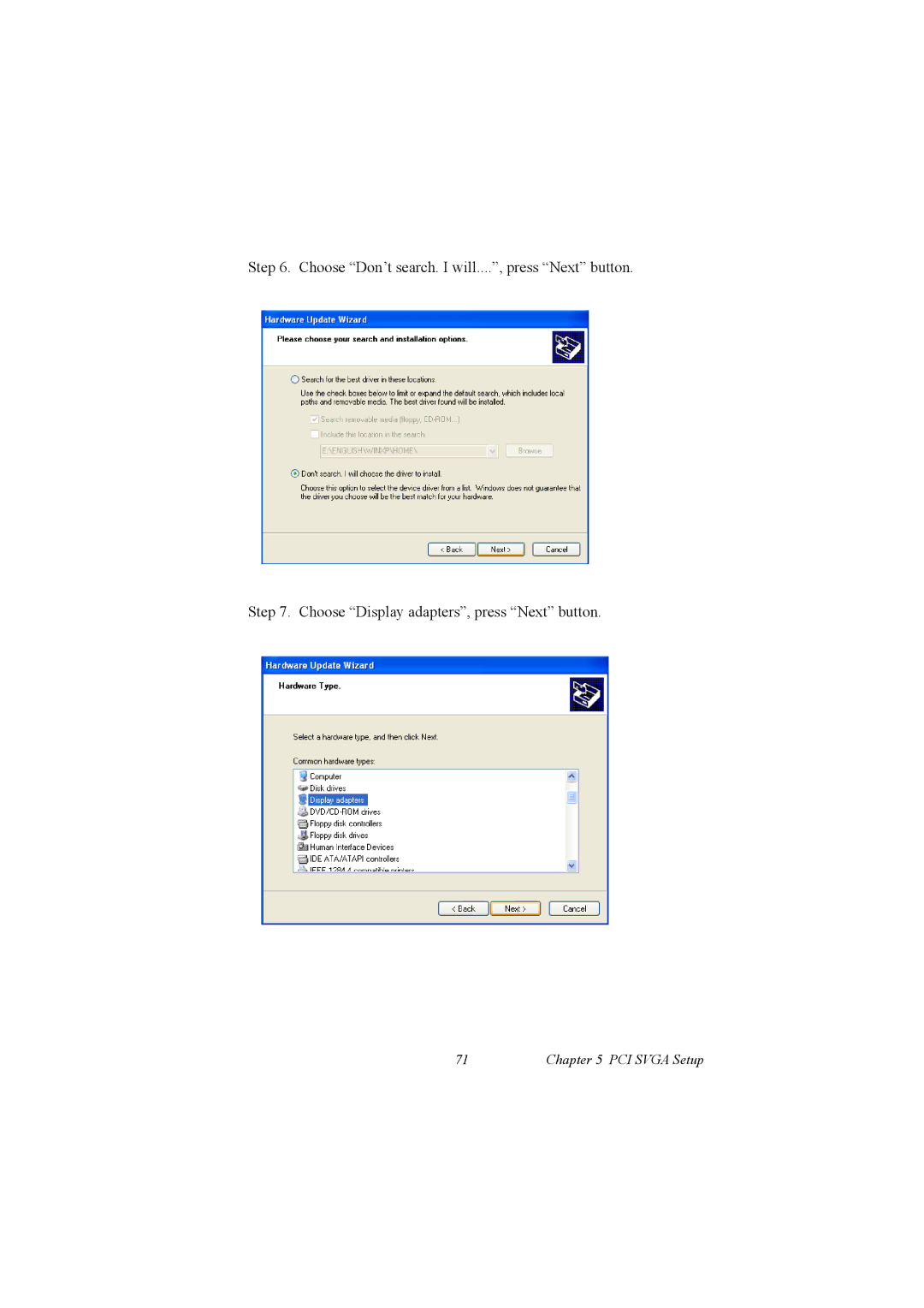 IBM 100/10, PCM-9575 user manual PCI Svga Setup 