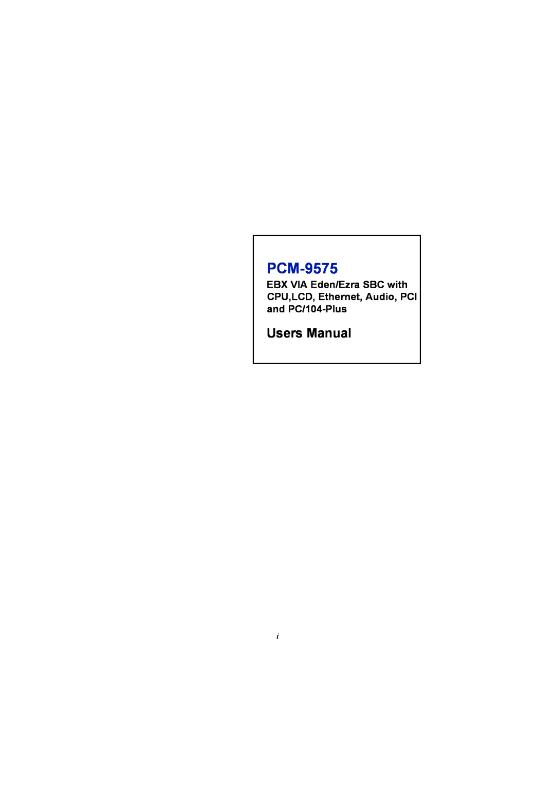 IBM 100/10 user manual PCM-9575 