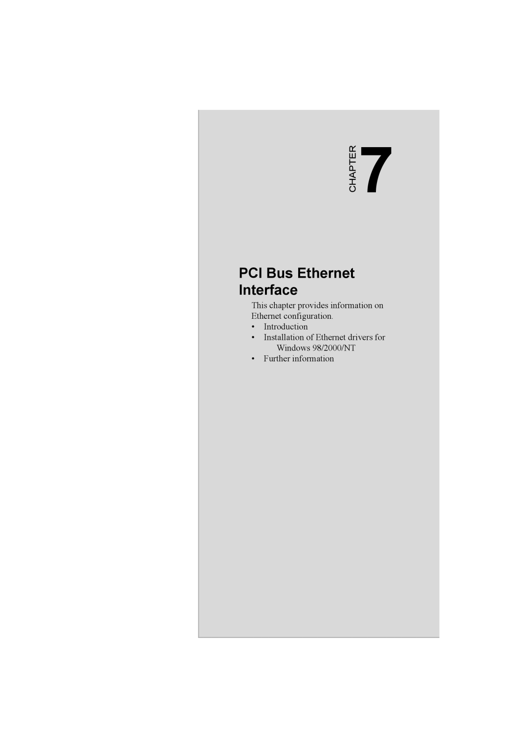 IBM 100/10, PCM-9575 user manual PCI Bus Ethernet Interface, Chapter 
