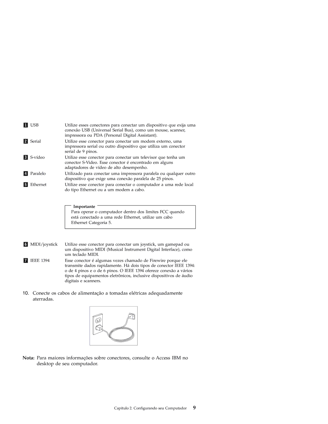 IBM Personal Computer manual Importante 