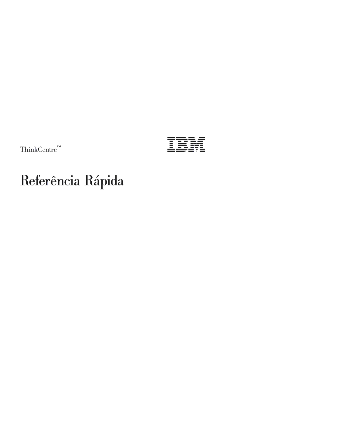 IBM Personal Computer manual Referência Rápida 