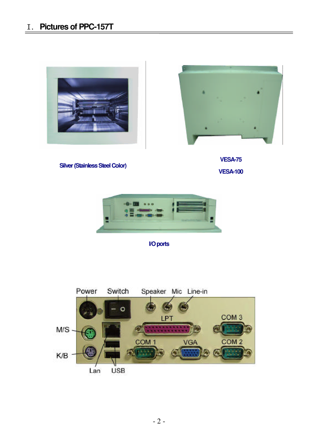 IBM PPC-1510PT user manual Pictures of PPC-157T 