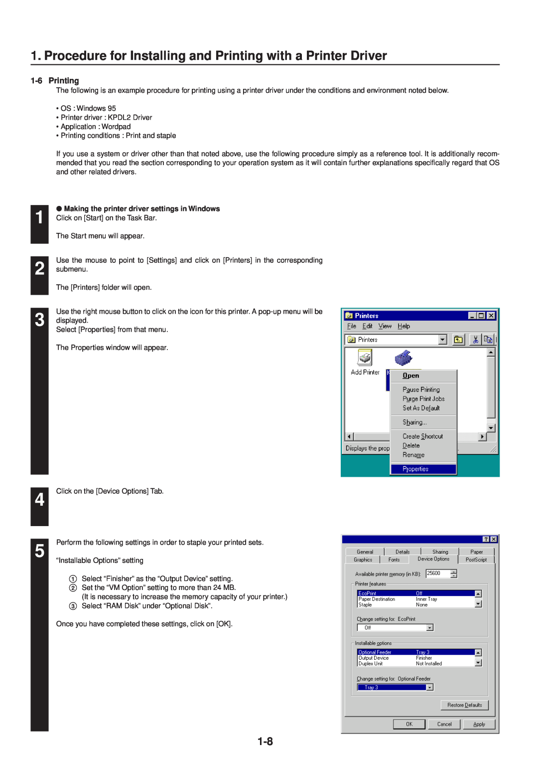 IBM Printing System manual Procedure for Installing and Printing with a Printer Driver 