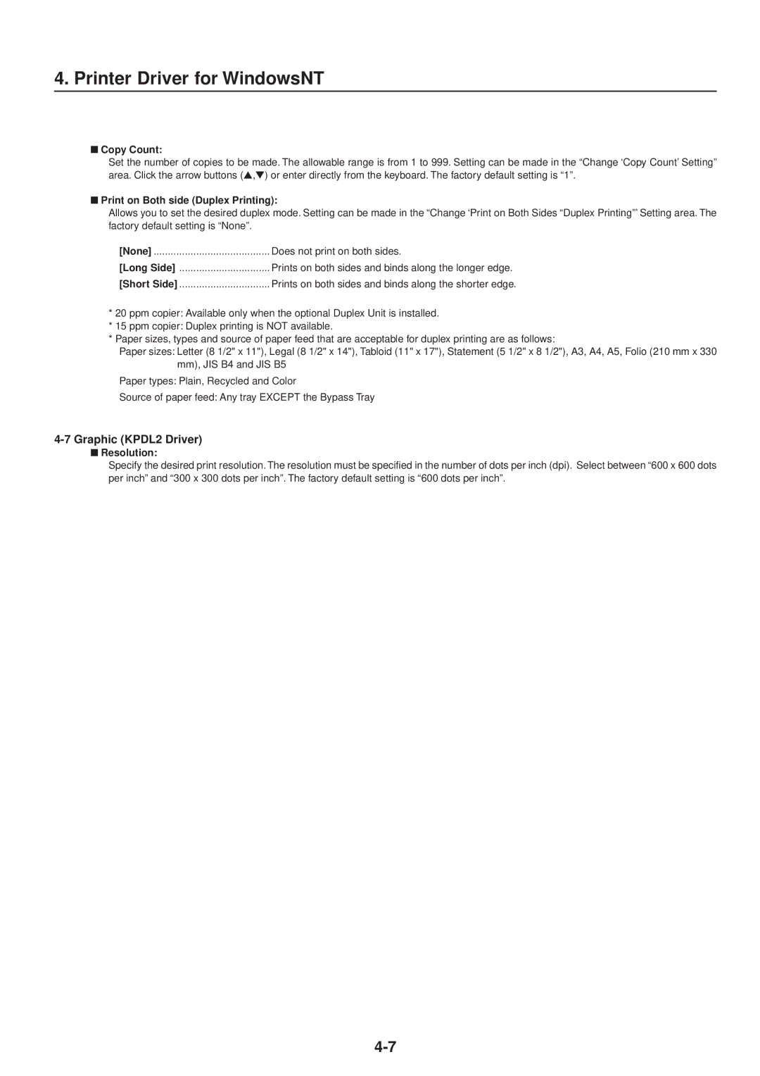 IBM Printing System manual Graphic KPDL2 Driver, Copy Count 