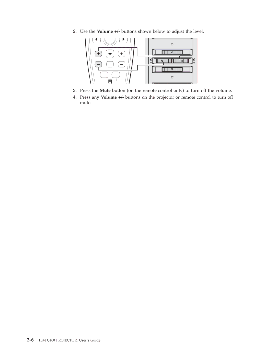 IBM PROJECTOR C400 manual 6IBM C400 Projector User’s Guide 