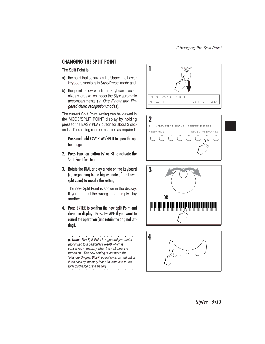 IBM PS1500 owner manual Changing the Split Point, Split Point is 