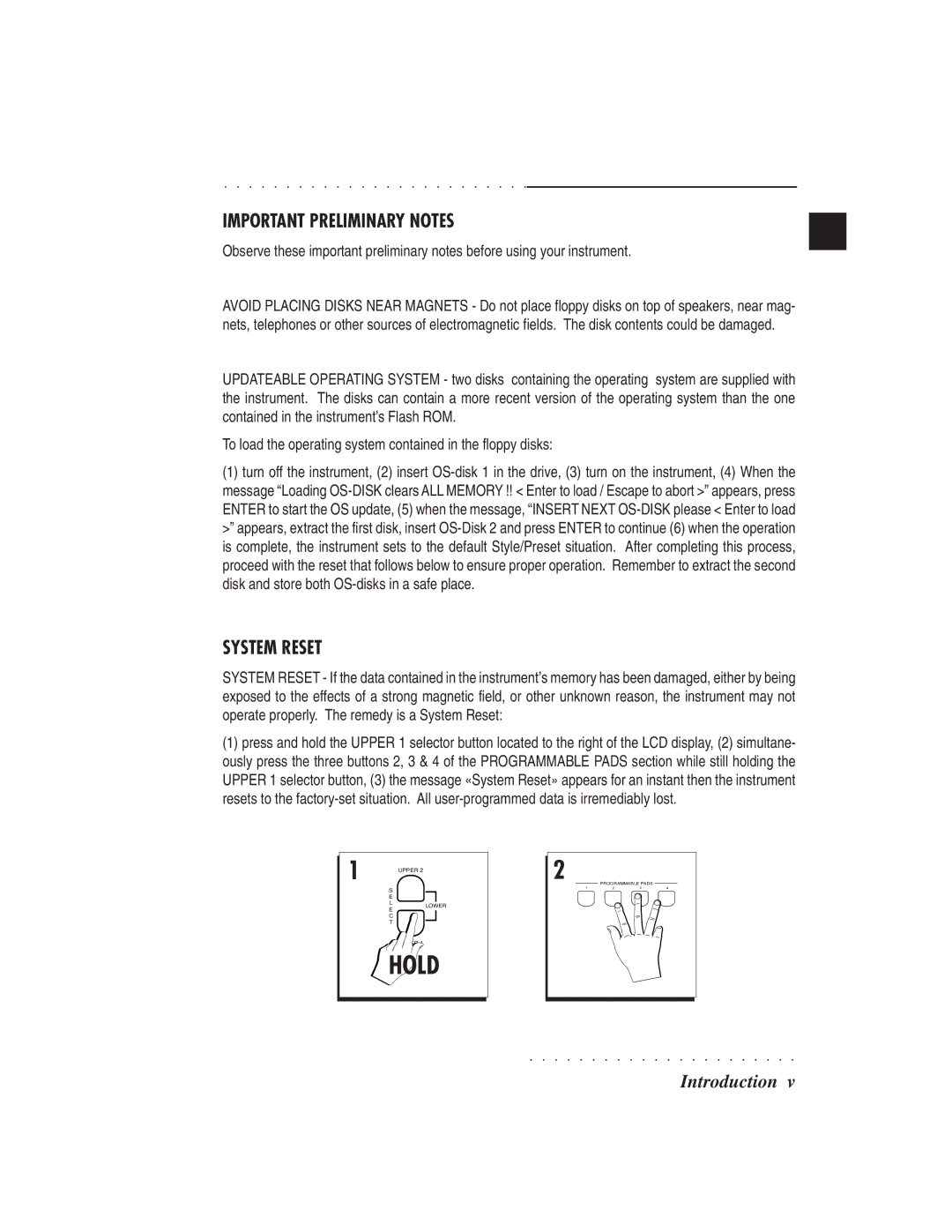 IBM PS1500 owner manual Important Preliminary Notes, System Reset 