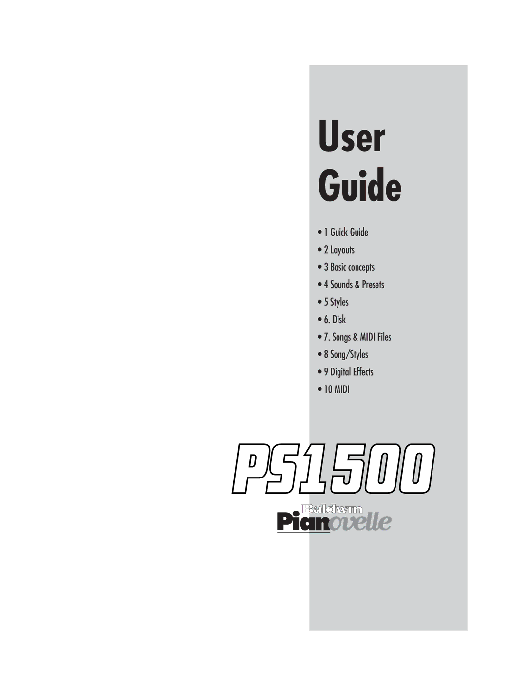 IBM PS1500 owner manual User Guide 