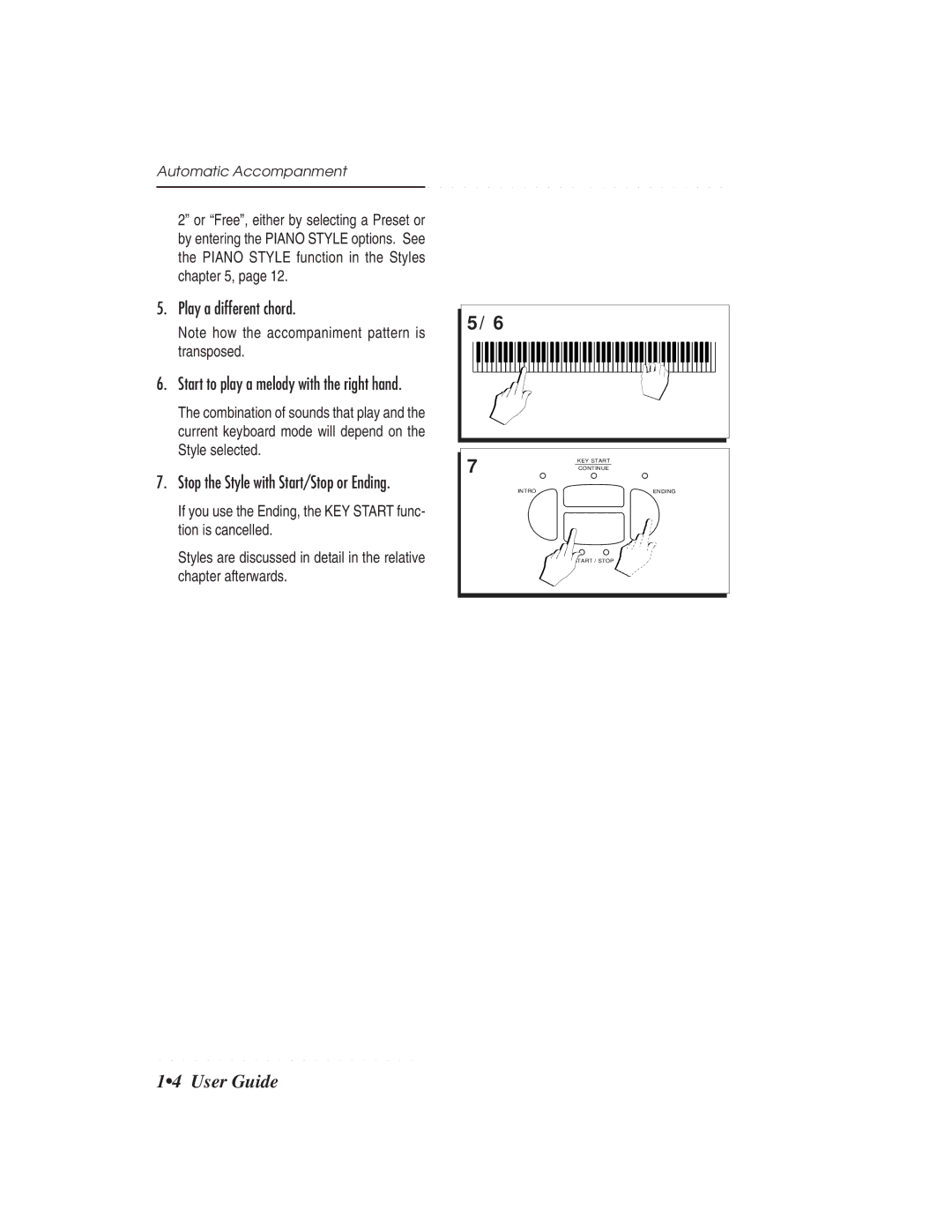 IBM PS1500 owner manual Play a different chord, Automatic Accompanment 