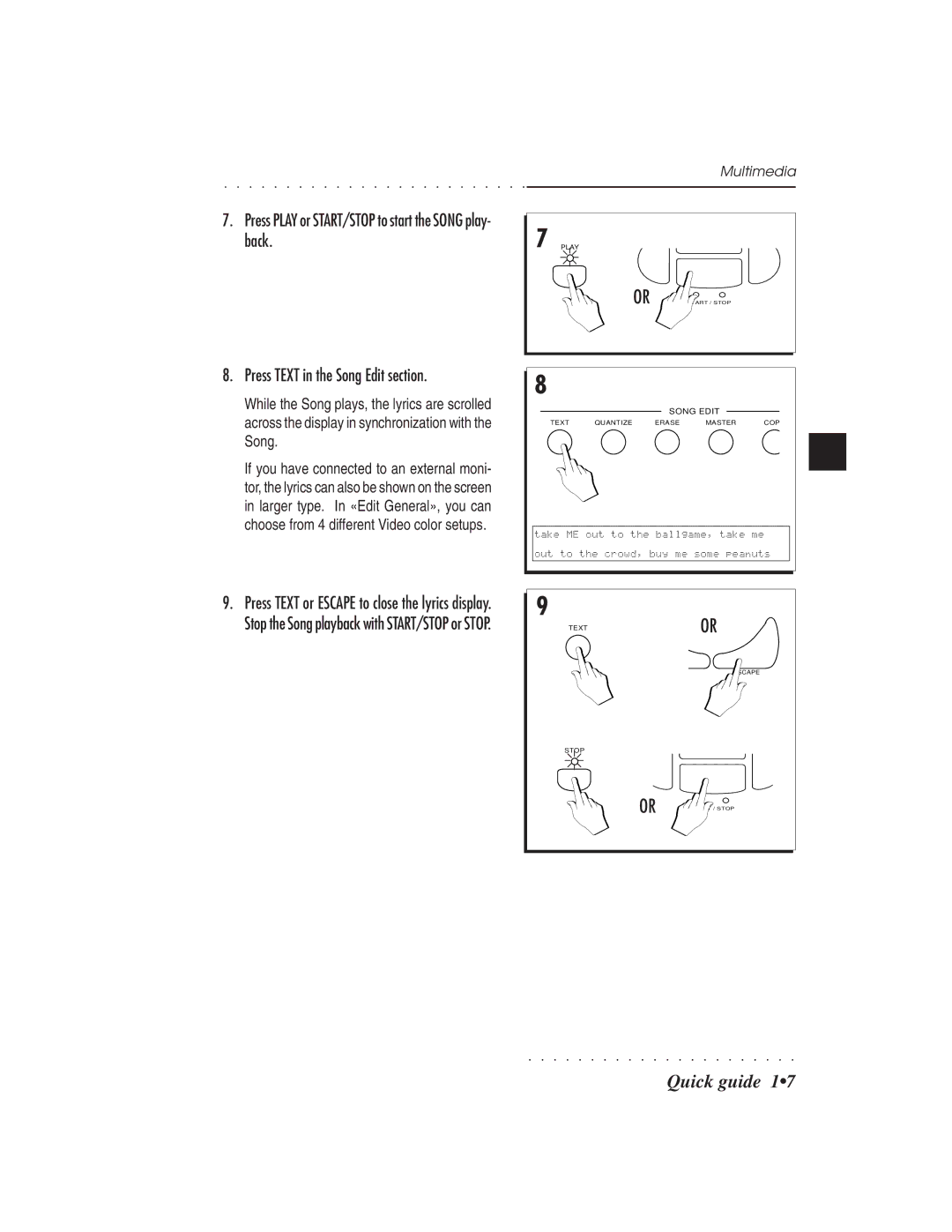 IBM PS1500 owner manual Song Edit 