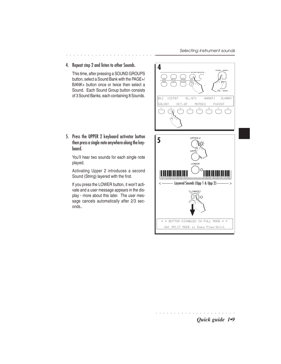 IBM PS1500 owner manual Repeat and listen to other Sounds 