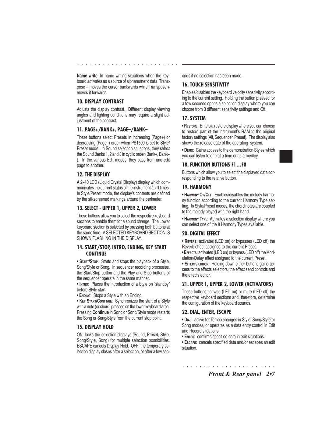 IBM PS1500 owner manual Display Contrast, Onds if no selection has been made 