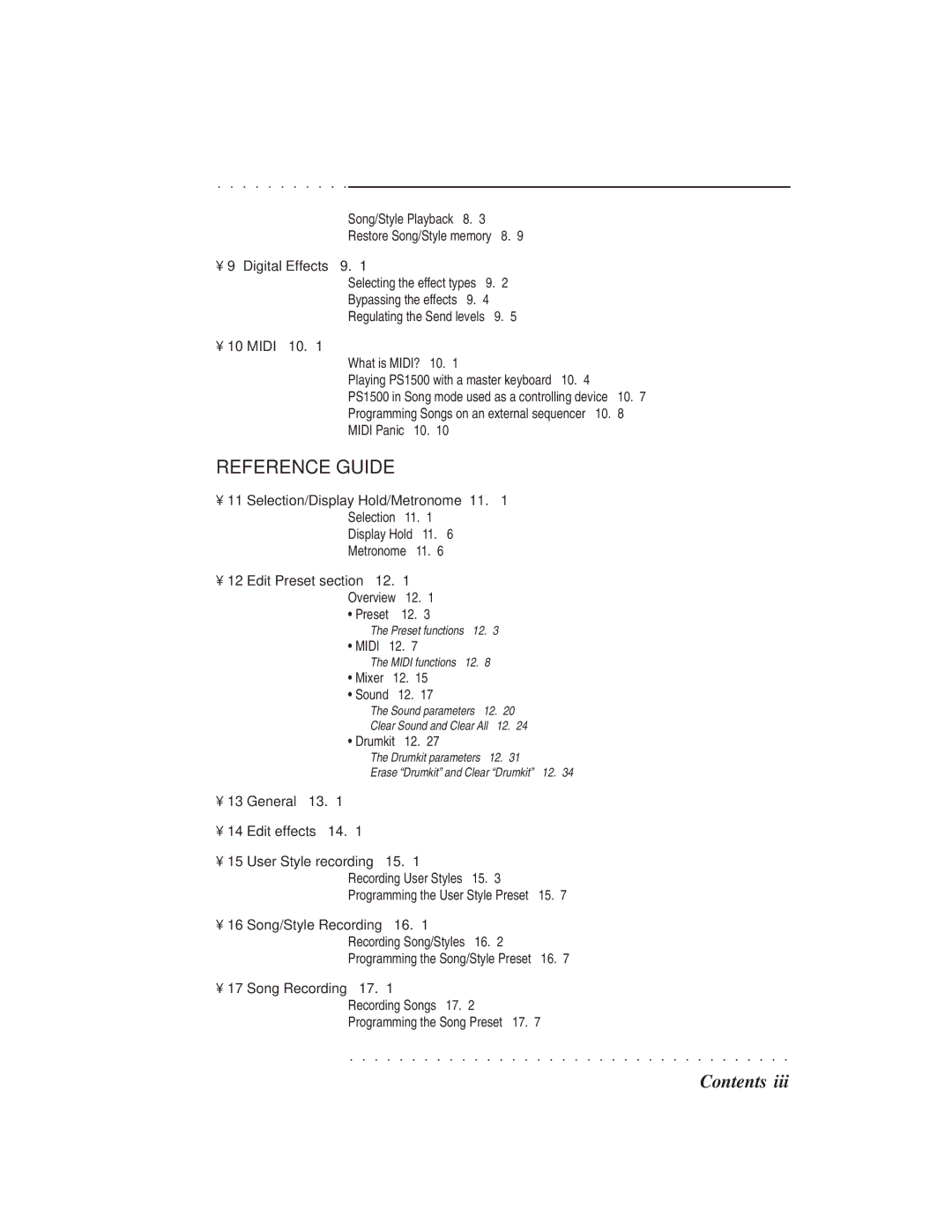 IBM PS1500 owner manual Reference Guide, Midi 10 