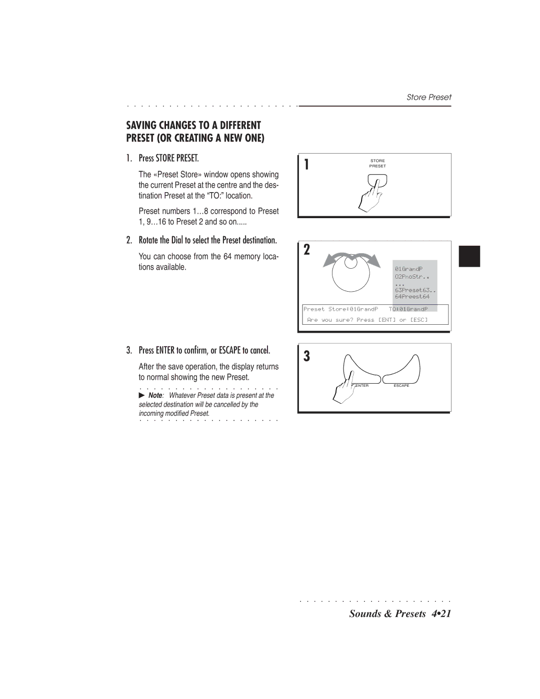 IBM PS1500 owner manual You can choose from the 64 memory loca- tions available 