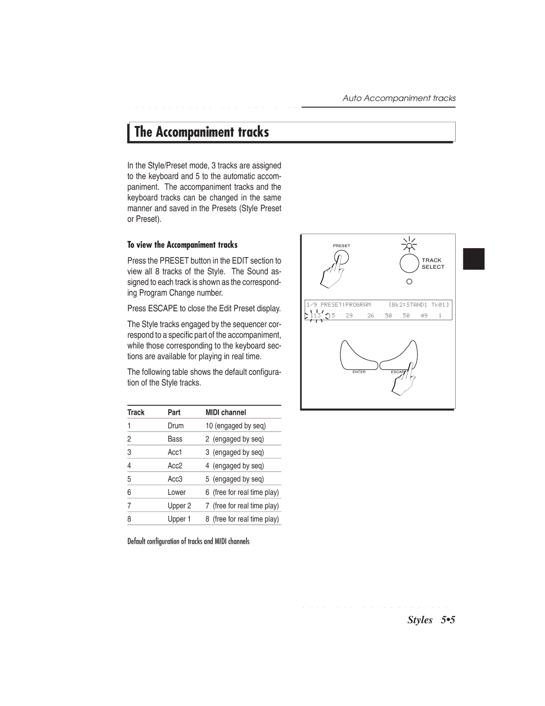 IBM PS1500 owner manual To view the Accompaniment tracks, Auto Accompaniment tracks 