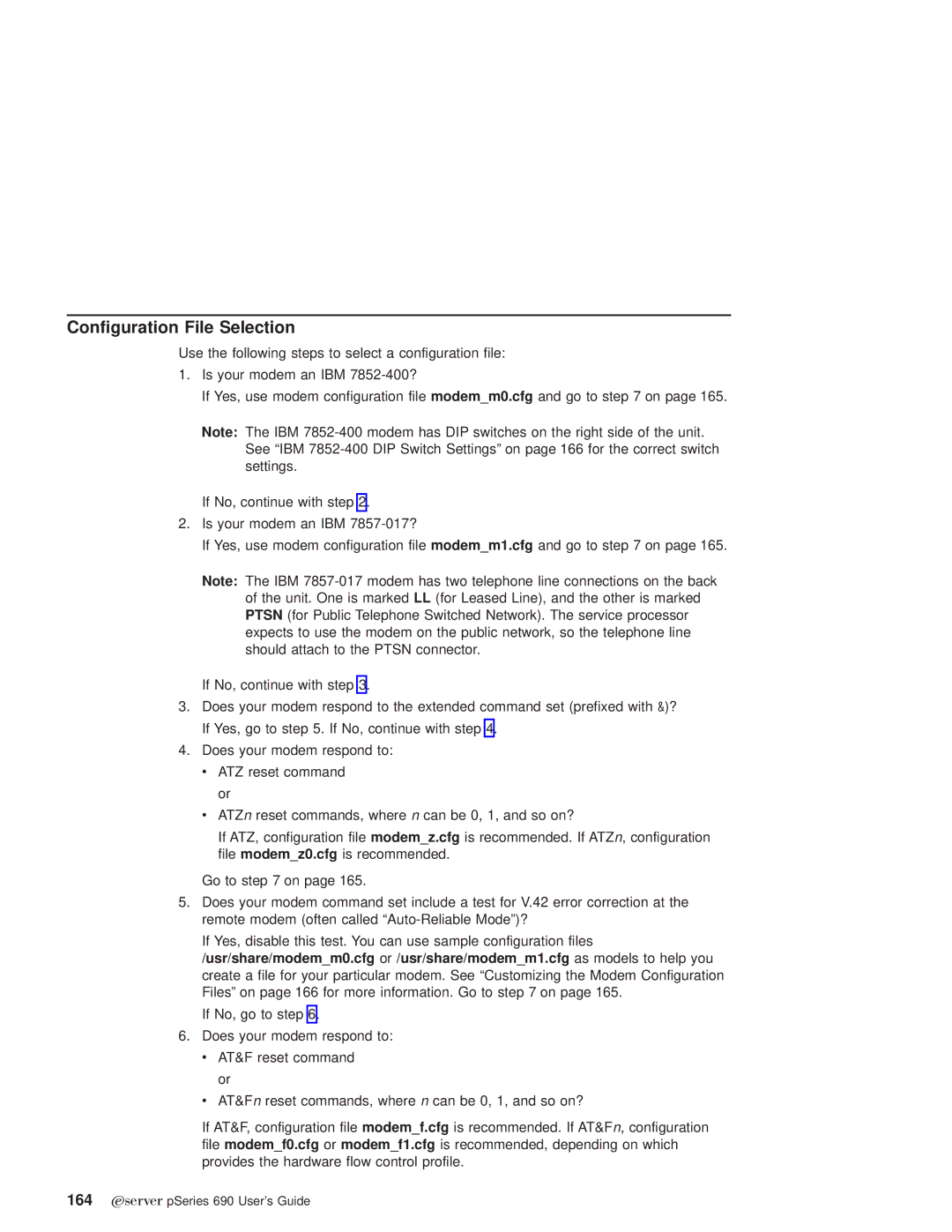 IBM pSeries690 manual Configuration File Selection 