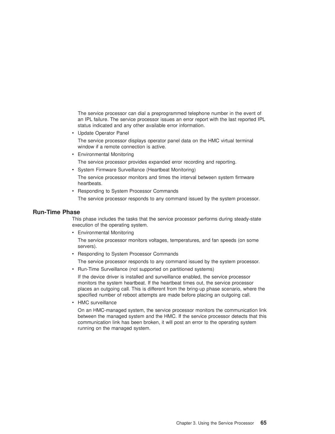 IBM pSeries690 manual Run-Time Phase 