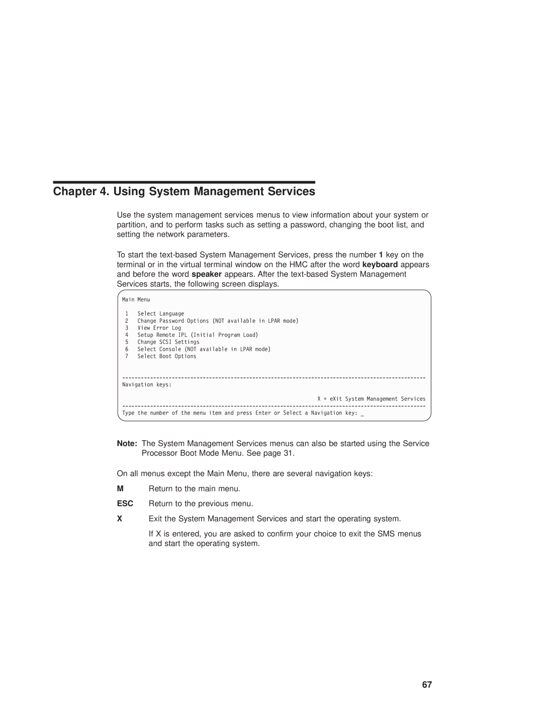 IBM pSeries690 manual Using System Management Services 