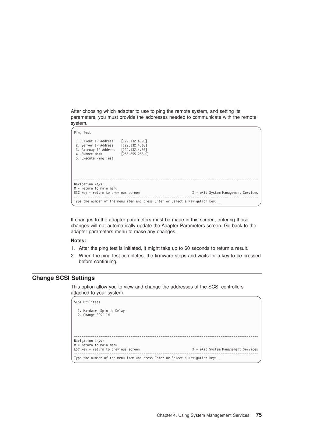 IBM pSeries690 manual Change Scsi Settings 