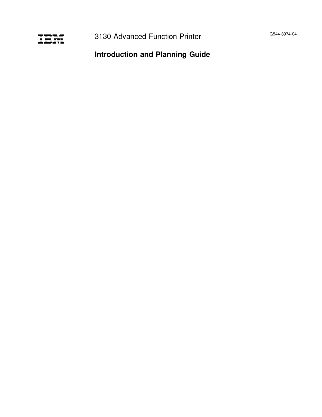 IBM q5-44-3974-04 manual Ibm, Introduction and Planning Guide 