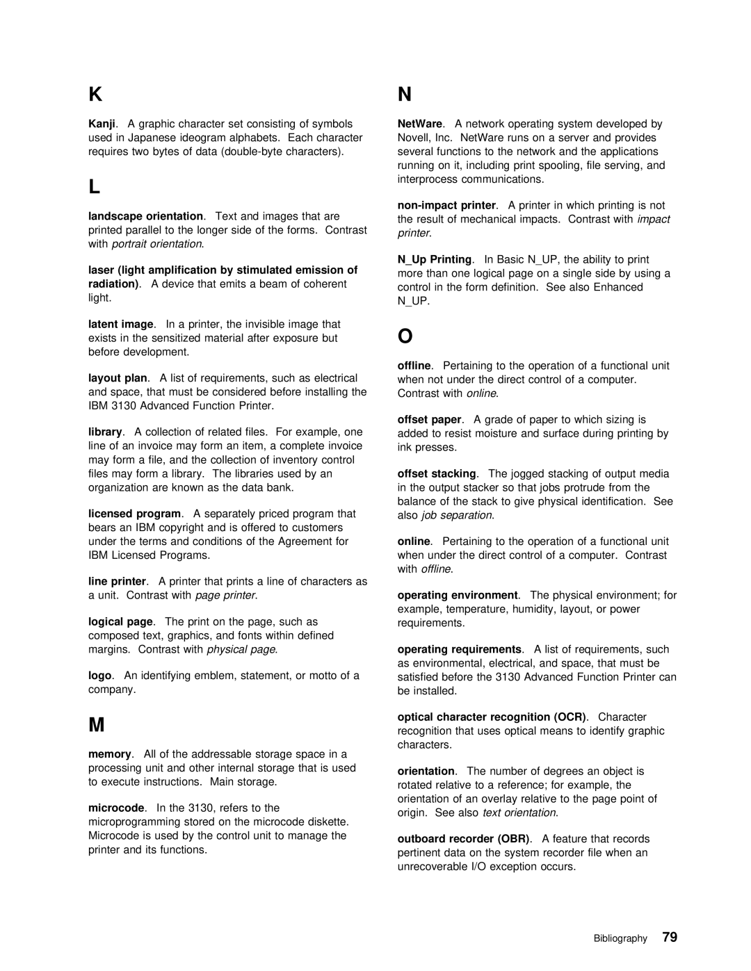 IBM q5-44-3974-04 manual Kanji, Light, NUp Printing, Radiation, Library Offset Paper, Line Printer, Logo, Orientation 