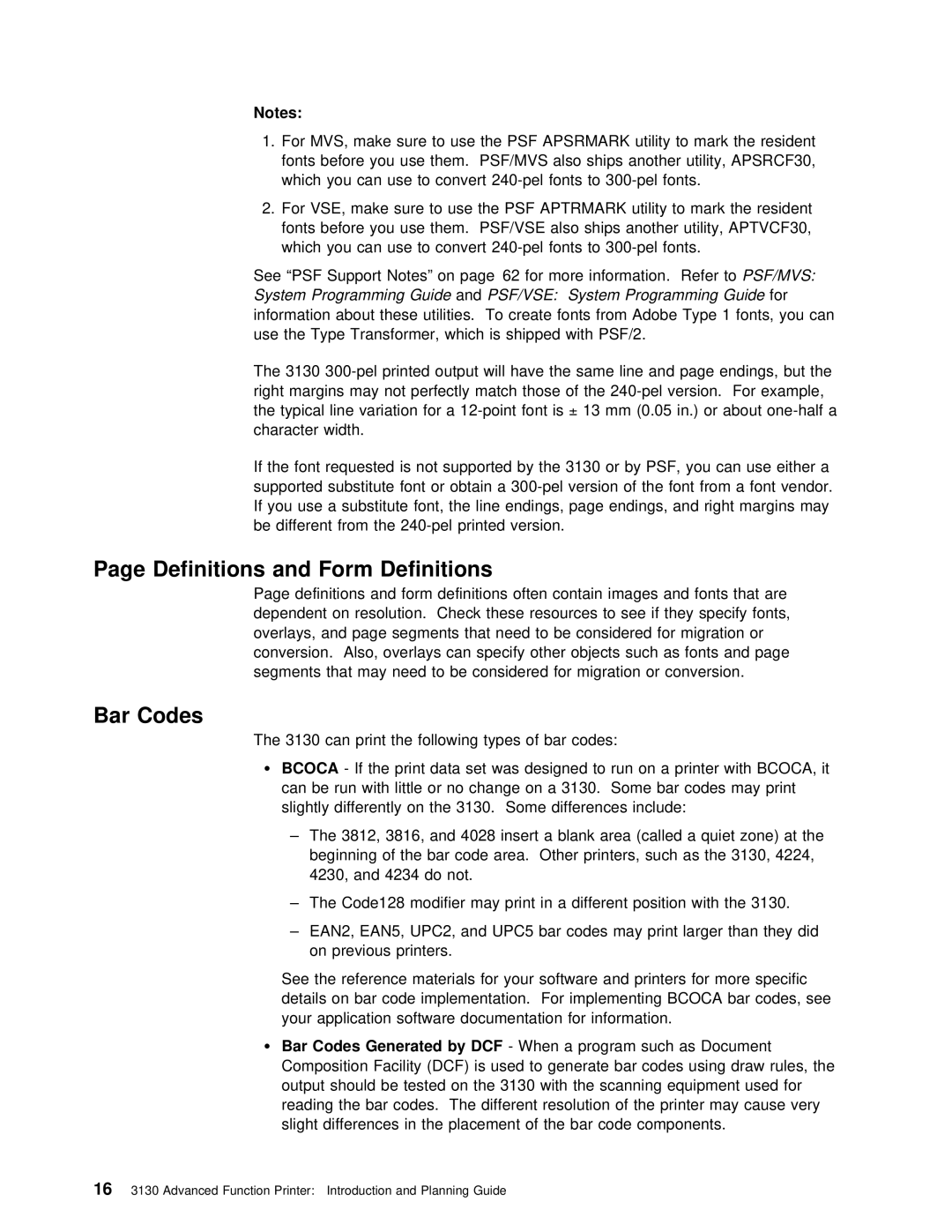 IBM q5-44-3974-04 manual Definitions and Form Definitions, Bar Codes, System, Guide, Psf 