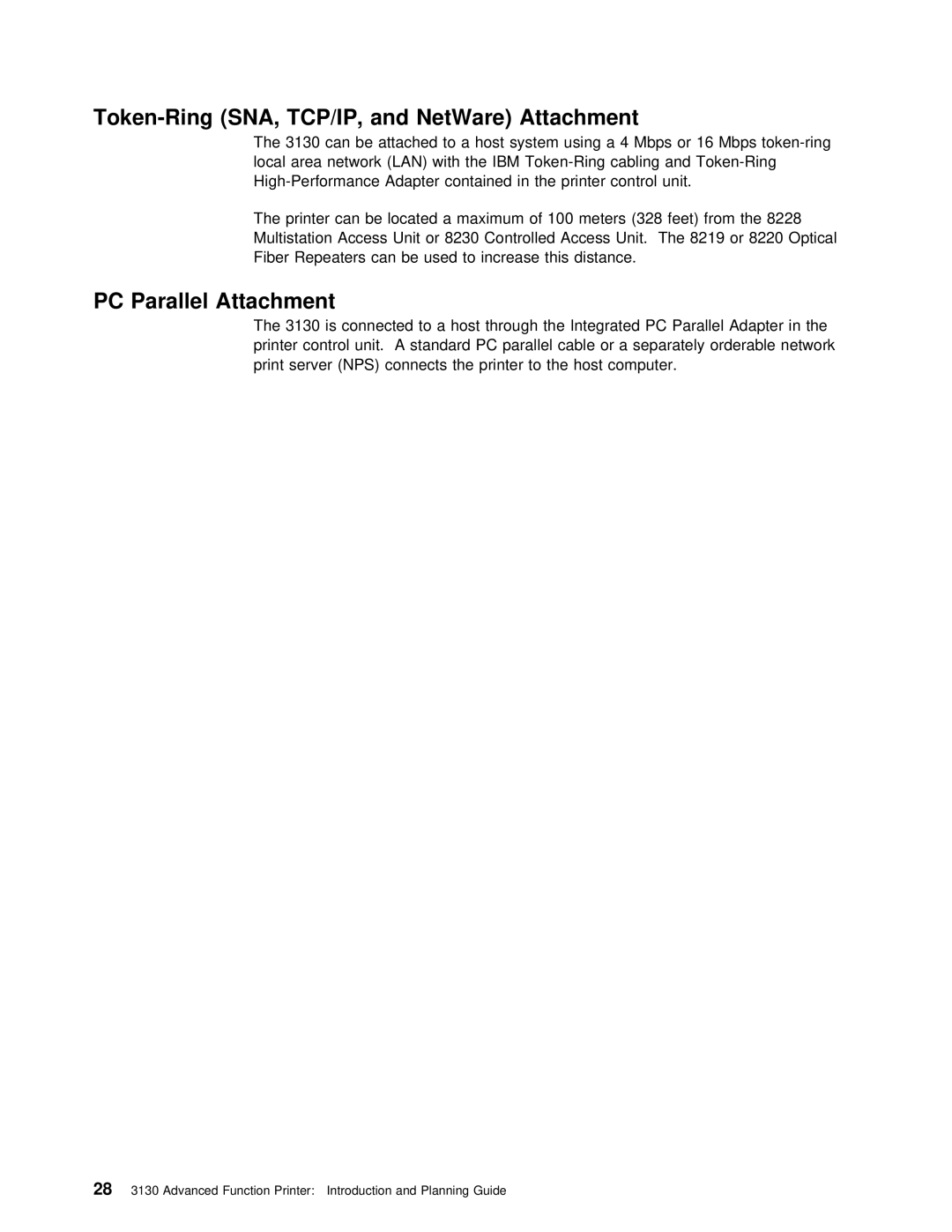 IBM q5-44-3974-04 manual PC Parallel Attachment 