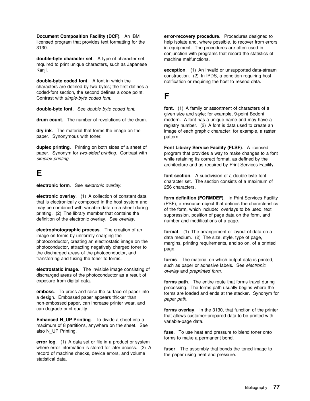 IBM q5-44-3974-04 manual Set, Dry Ink, Printing, Section, Forms, Path, Emboss, Overlay, Log, Fuser 