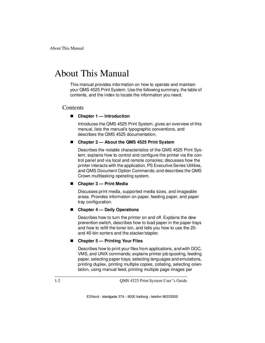 IBM QMS 4525 manual About This Manual, Contents 