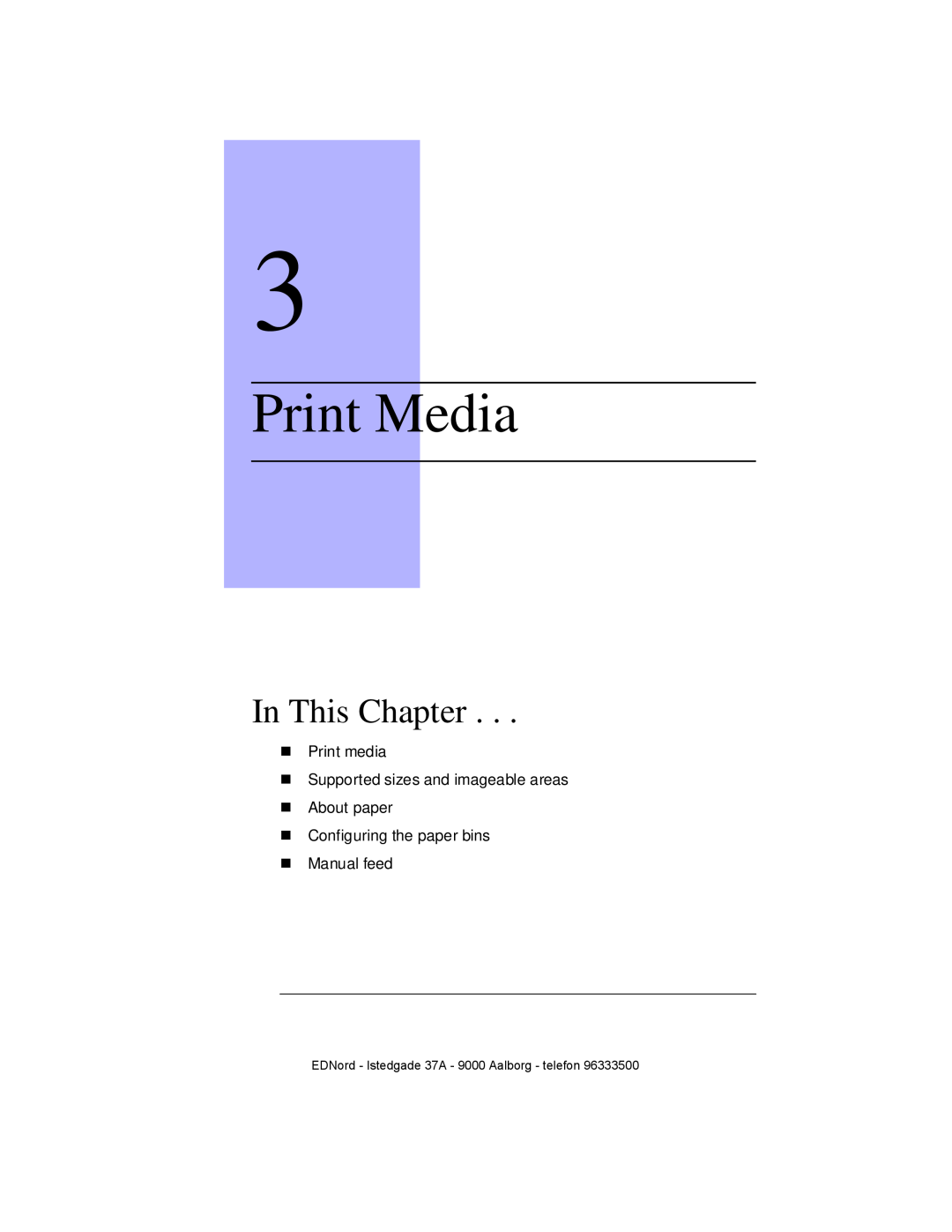 IBM QMS 4525 manual Print Media, In This Chapter, „ Print media „ Supported sizes and imageable areas „ About paper 
