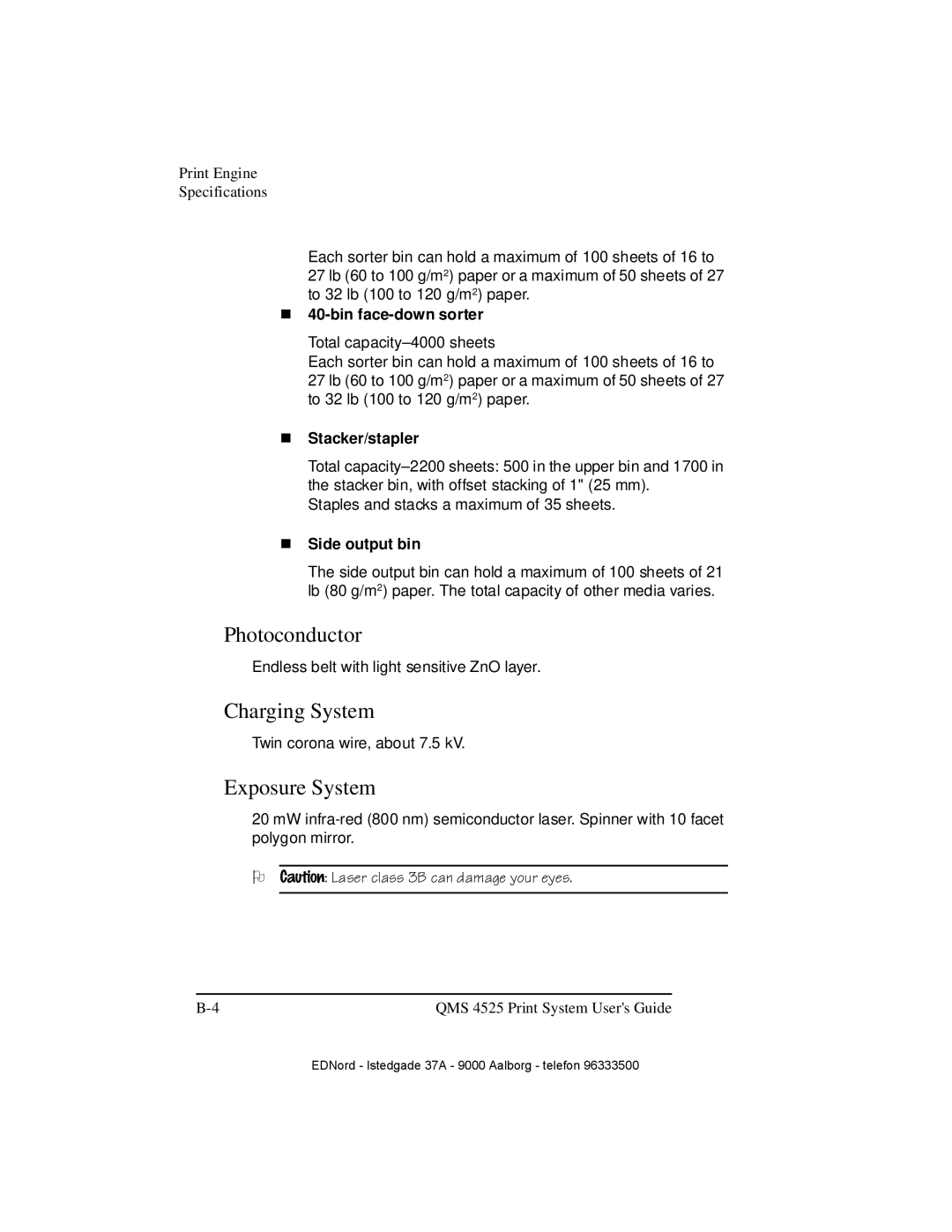 IBM QMS 4525 manual Photoconductor, Charging System, Exposure System 