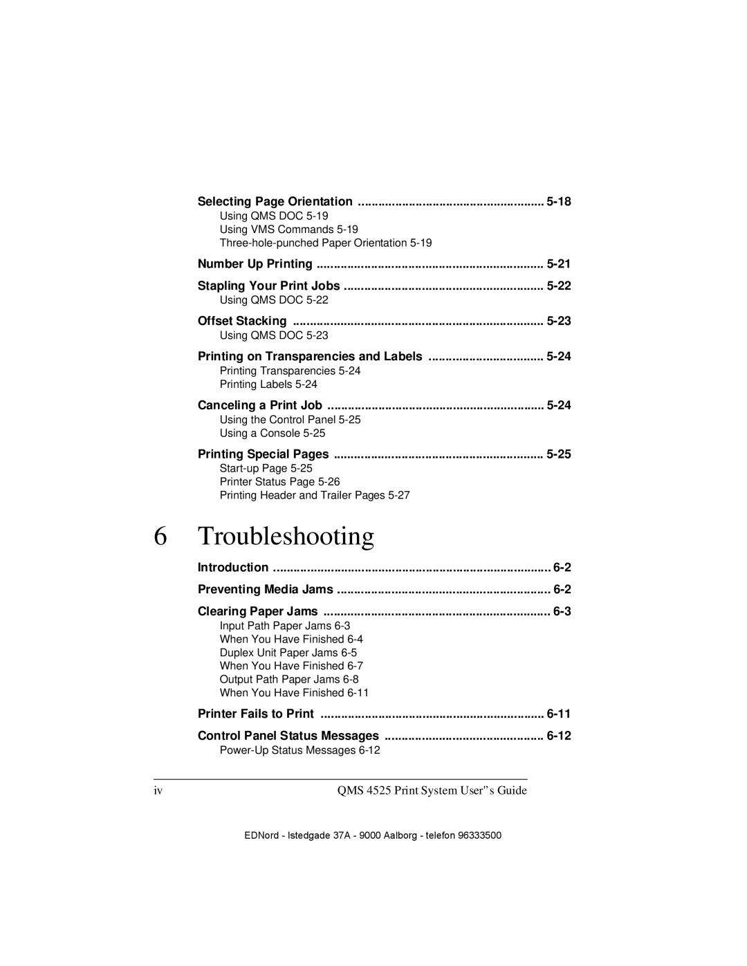 IBM QMS 4525 manual Troubleshooting 