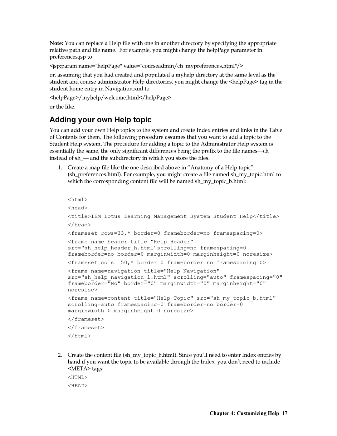 IBM R1 manual Adding your own Help topic 